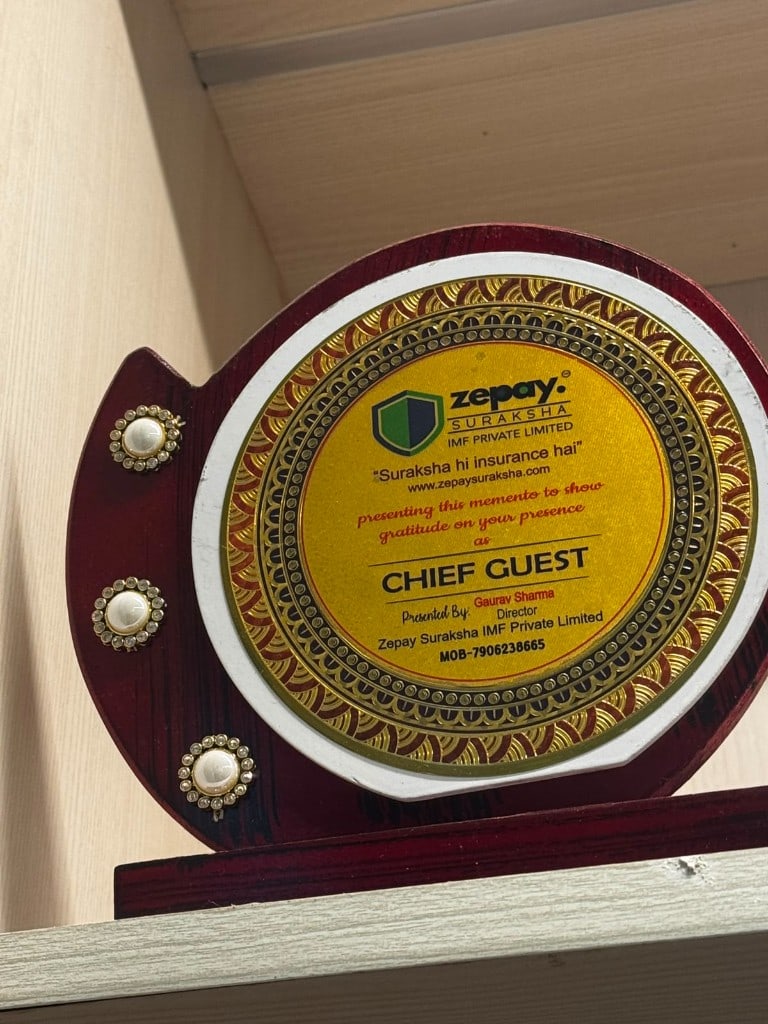 ZePay Suraksha — Chief Guest Memento